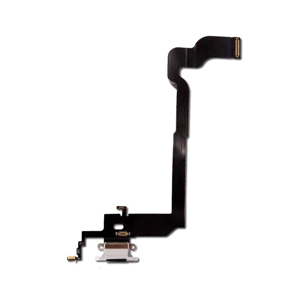 For Apple iPhone X Replacement Charging Port & Microphone Flex - White (AM) E-Tech61