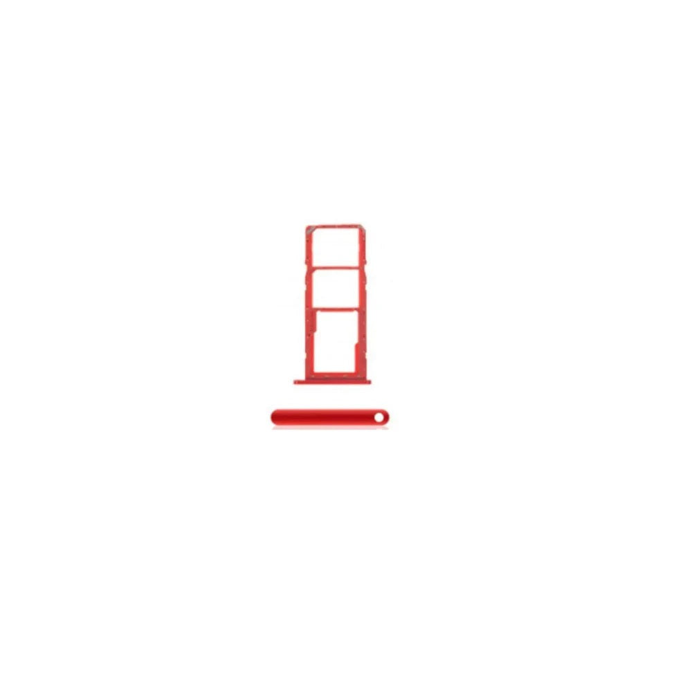 For Samsung Galaxy A01 A015F Replacement Dual Sim Card Tray (Red) E-Tech61