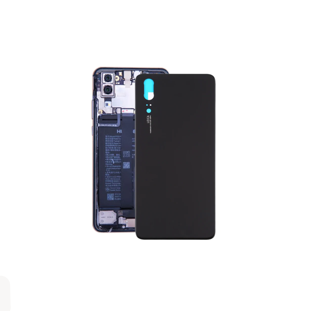 For Huawei P20 Replacement Rear Battery Cover Inc Lens with Adhesive (Black) E-Tech61