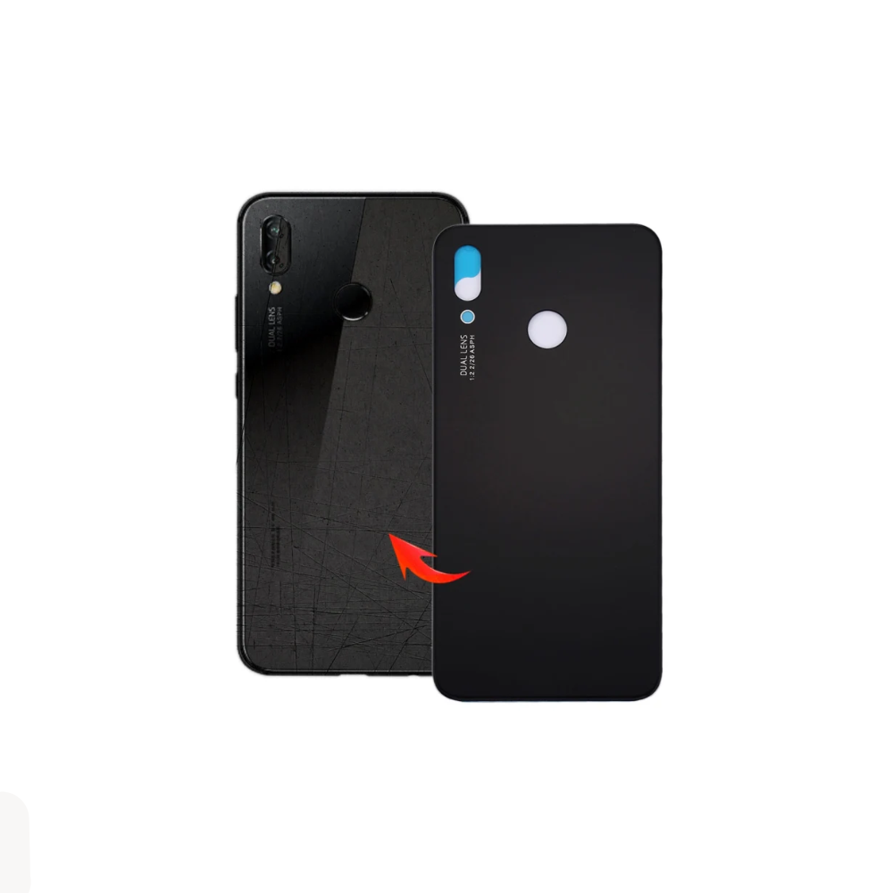 For Huawei P20 Lite Replacement Rear Battery Cover Inc Lens with Adhesive (Midnight Black) E-Tech61