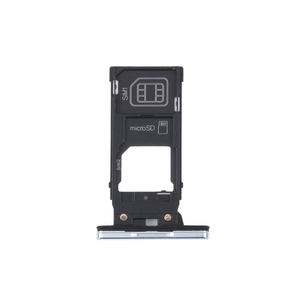 For Sony Xperia XZ2 Replacement Sim And Memory Card Tray (Silver) E-Tech61