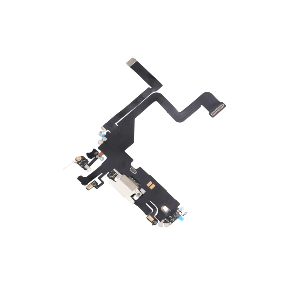 iPhone 14 Pro White Charging Port Flex Microphone Original With IC