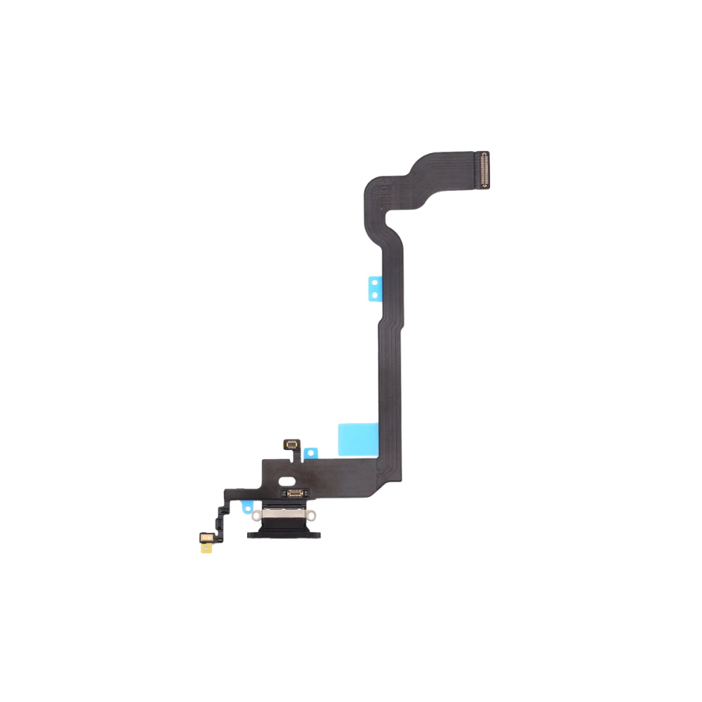 For Apple iPhone X Replacement Charging Port & Microphone Flex - Black (AM) E-Tech61
