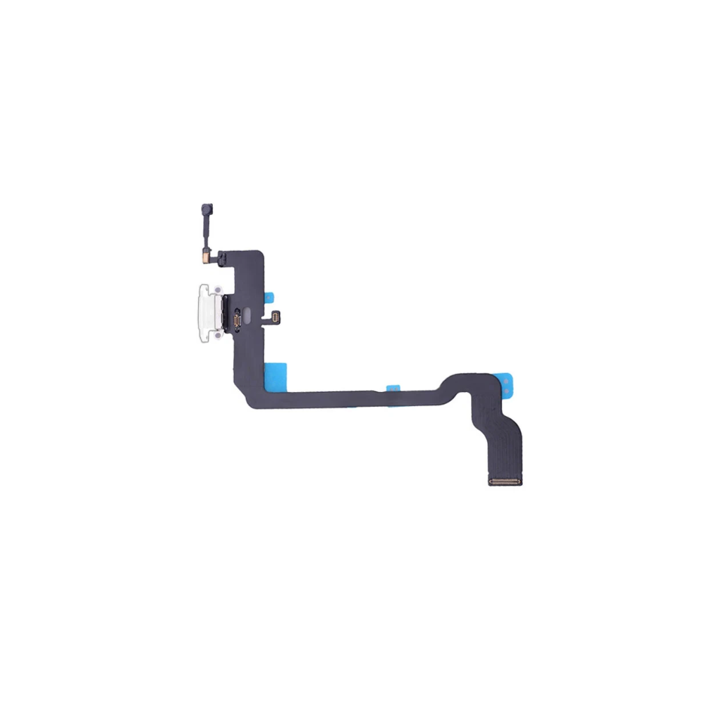 For Apple iPhone XS Replacement Charging Port & Microphone Flex - Silver E-Tech61