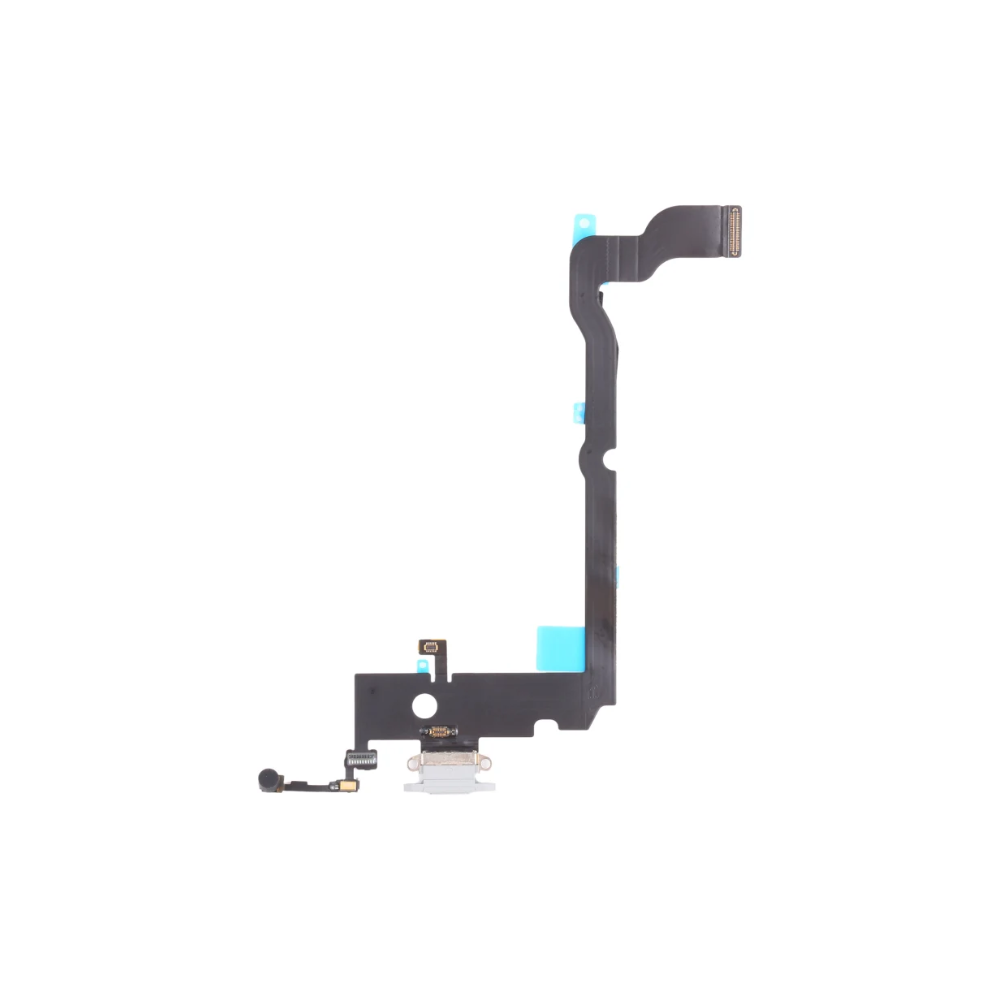 For Apple iPhone XS Max Replacement Charging Port & Microphone Flex - Silver (AM) E-Tech61