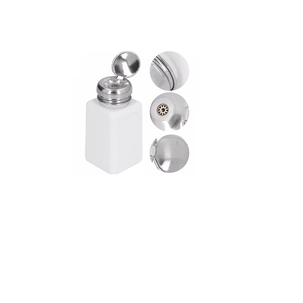IPA Chemical Liquid Press Pumping Dispenser White Empty Bottle 120ml