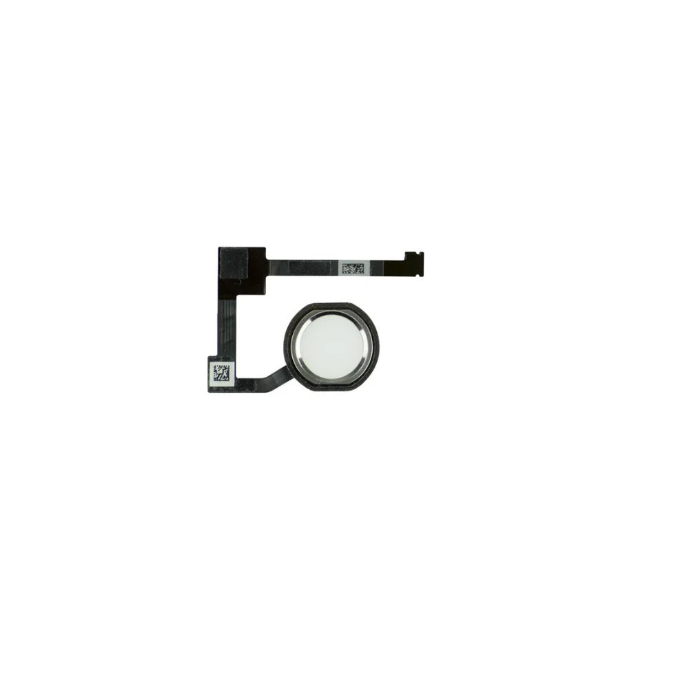 For Apple iPad Air 2 / Mini 4 & 5 / Pro 12.9 Replacement Home Button Flex (White/Silver) E-Tech61