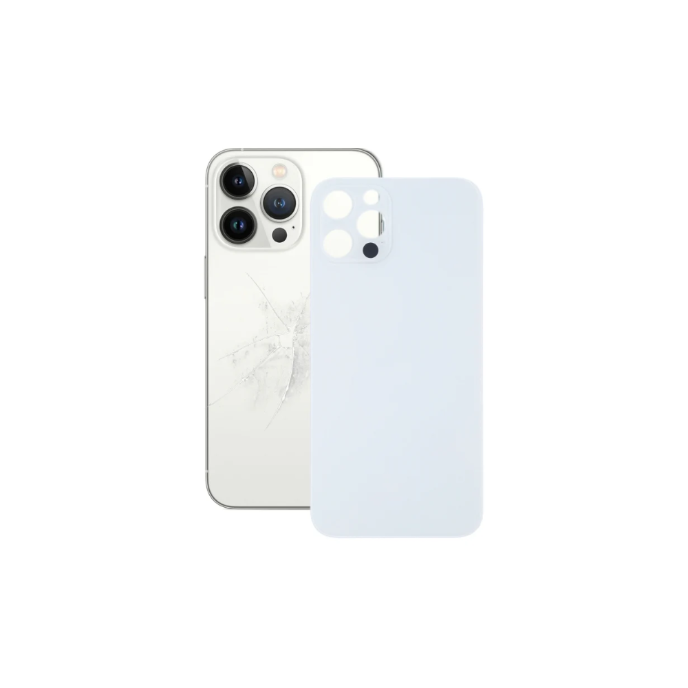 For Apple iPhone 13 Pro Max Replacement Back Glass (Silver) E-Tech61