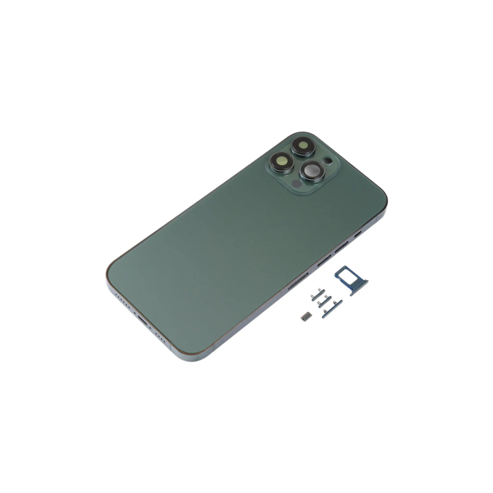 iPhone 13 Pro Max Back Housing Cover Replacement (Green) with Camera Lens, SIM Tray & Side Keys | E-Tech61