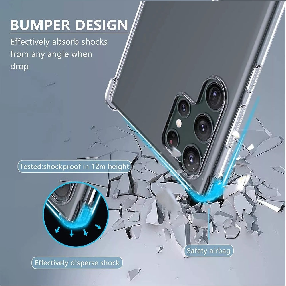 Case For Samsung S24 S23 Ultra S22 Plus S21 S20 Shockproof Silicone Bumper Gel