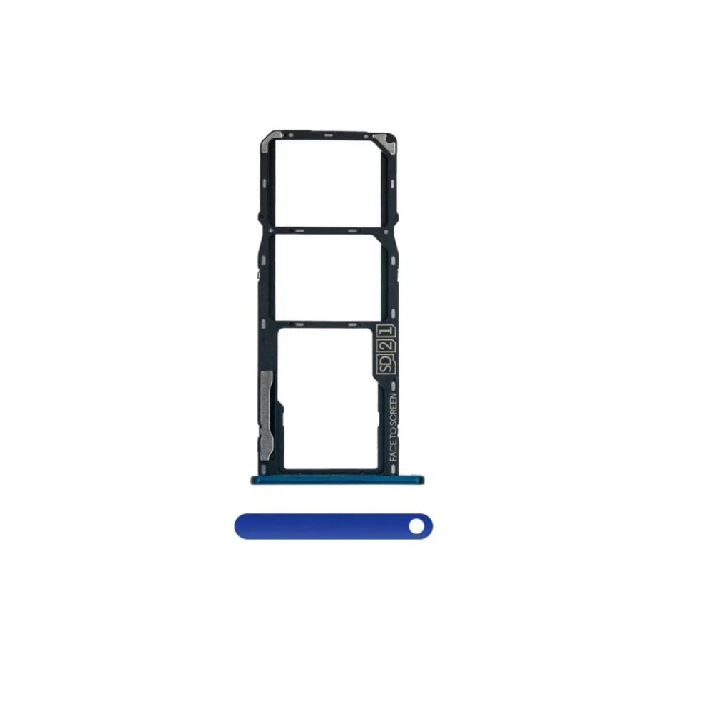 For Motorola Moto G7 Power Replacement Sim Card Tray (Marine Blue) E-Tech61