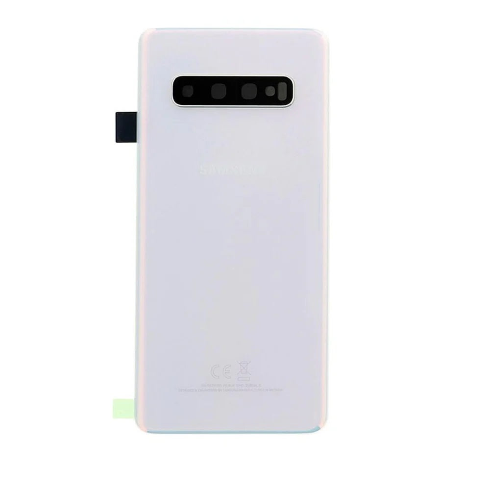 For Samsung Galaxy S10 Replacement Rear Battery Cover with Adhesive (Prism White) E-Tech61