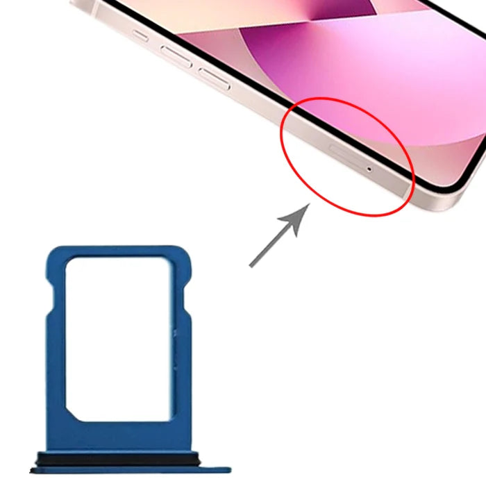 For Apple iPhone 13 Mini Replacement Sim Card Tray (Blue) E-Tech61