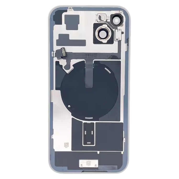 For iPhone 15 Plus Glass Battery Back Cover with Flash Bracket + Wireless Charging Module(Green)