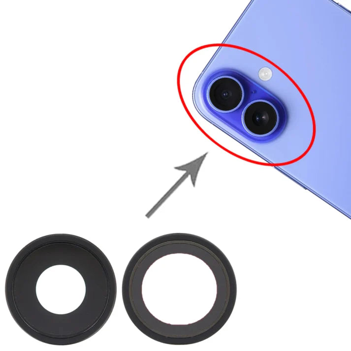 For iPhone 16 Plus Replacement Rear Back Camera Glass Lens Premium Quality