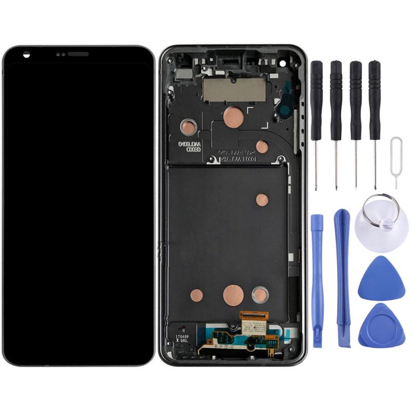 LG G6 (H870 / H870DS / H872 / LS993 / VS998 / US997) Screen Replacement – With Frame (Black)