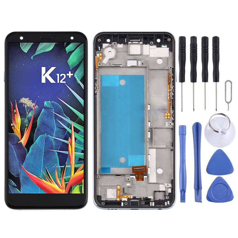 LG K40 / K12 Plus / X4 (2019) (LMX420) TFT LCD Screen Replacement – With Frame (Black)