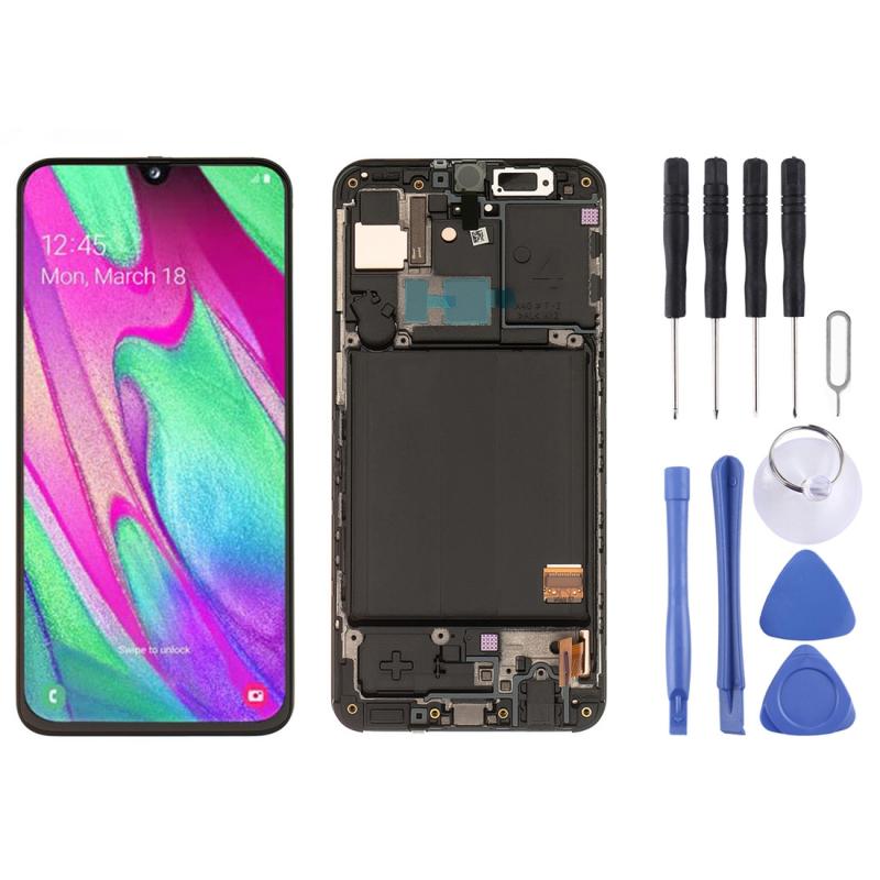 Samsung Galaxy A40 (SM-A405F) OLED Screen Replacement – With Frame (Black)