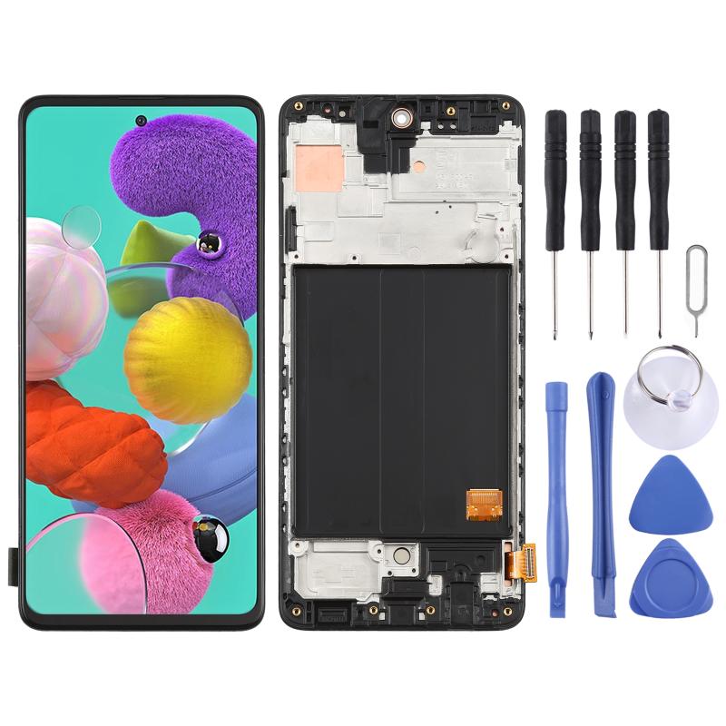 Samsung Galaxy A51 4G OLED Screen Replacement – With Frame (Black)