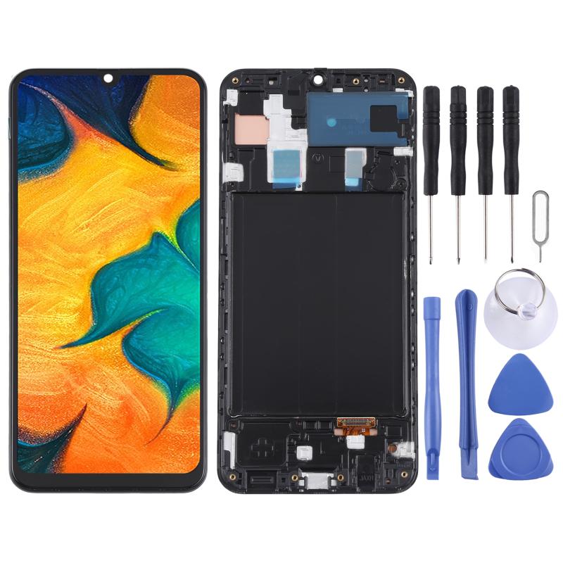 Samsung Galaxy A30 (SM-A305) OLED Screen Replacement – With Frame (Black)