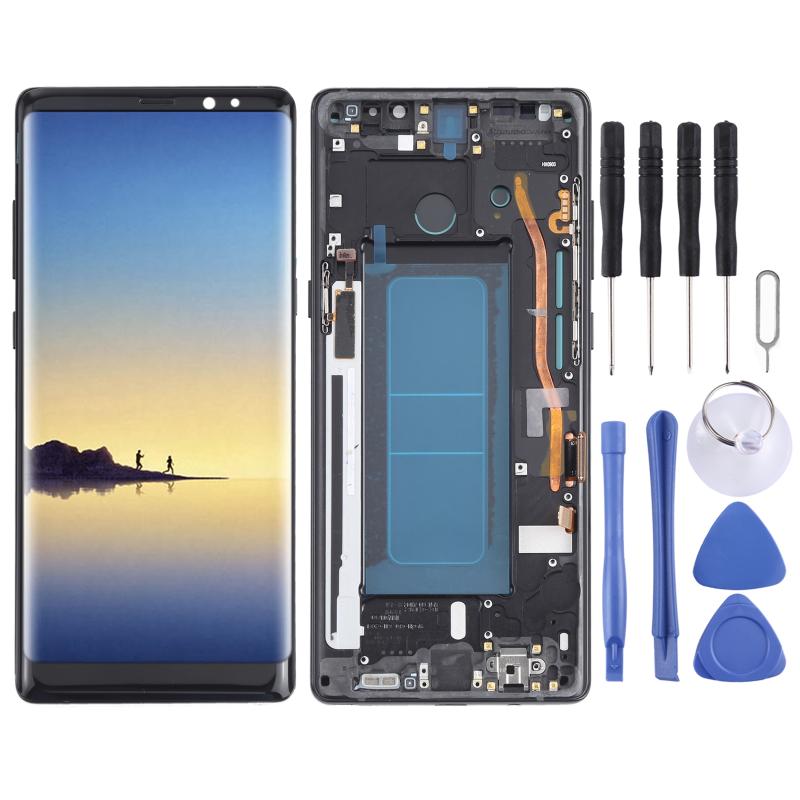 Samsung Galaxy Note 8 (SM-N950) OLED Screen Replacement – With Frame (Black)