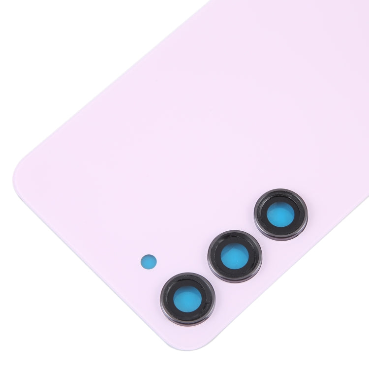 For Samsung Galaxy S23 SM-S911B OEM Glass Battery Back Cover with Camera Lens Cover(Pink)