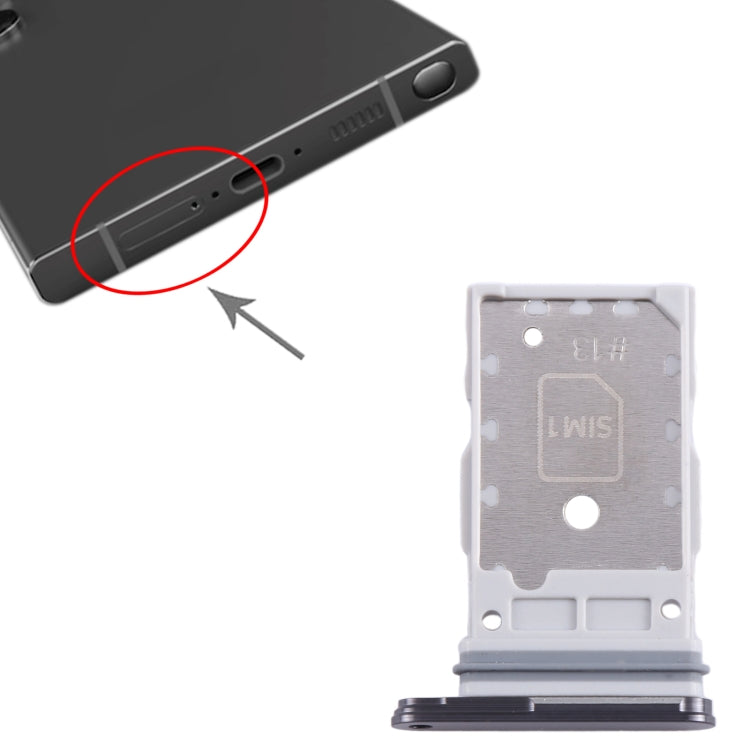 For Samsung Galaxy S24 / S24+ 5G Original SIM + SIM Card Tray (Black)