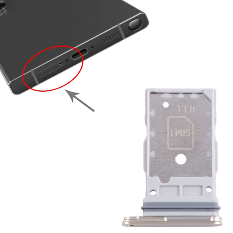 For Samsung Galaxy S24 / S24+ 5G Original SIM + SIM Card Tray (Gold)