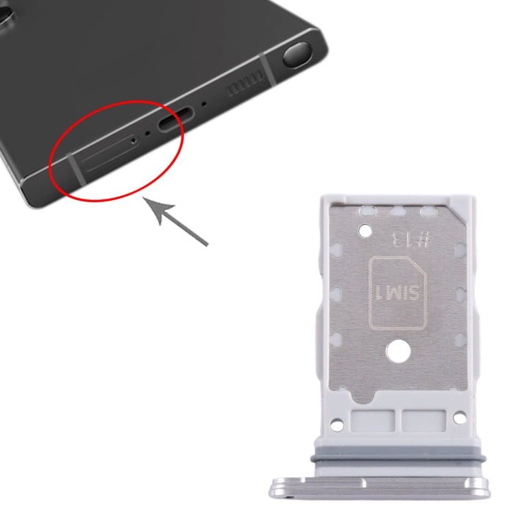 For Samsung Galaxy S24 / S24+ 5G Original SIM + SIM Card Tray (White)