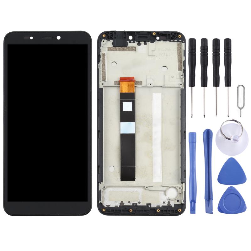 Nokia C2 Screen Replacement – With Frame (Black)