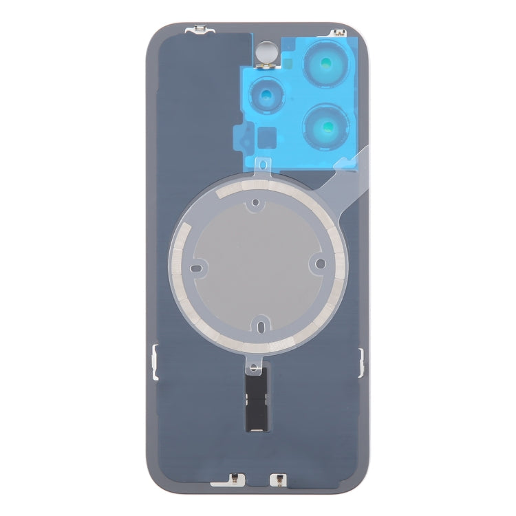 For iPhone 16 Pro Original Glass Battery Back Cover with Camera Lens Cover + MagSafe Magnet(Black)
