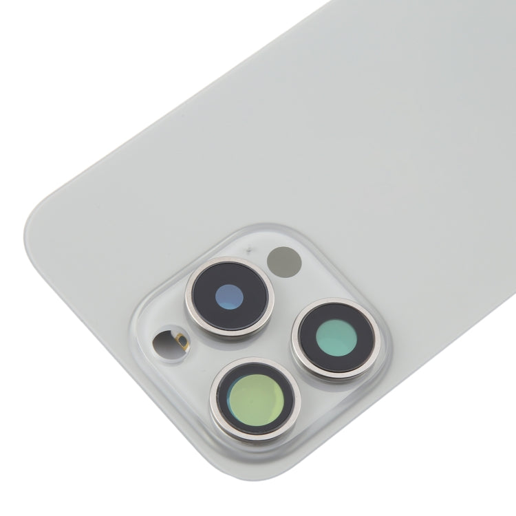 For iPhone 16 Pro Original Glass Battery Back Cover with Camera Lens Cover + MagSafe Magnet(Silver)