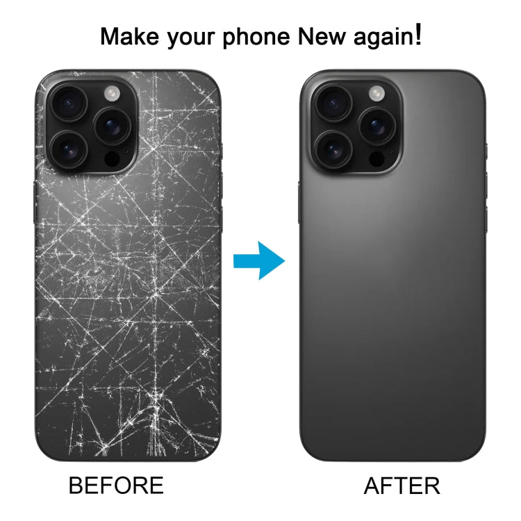 For iPhone 16 Pro Original Glass Battery Back Cover with Camera Lens Cover + MagSafe Magnet(White)