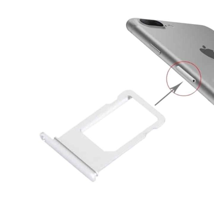 For Apple iPhone 8 Plus Replacement Sim Card Tray - Silver E-Tech61