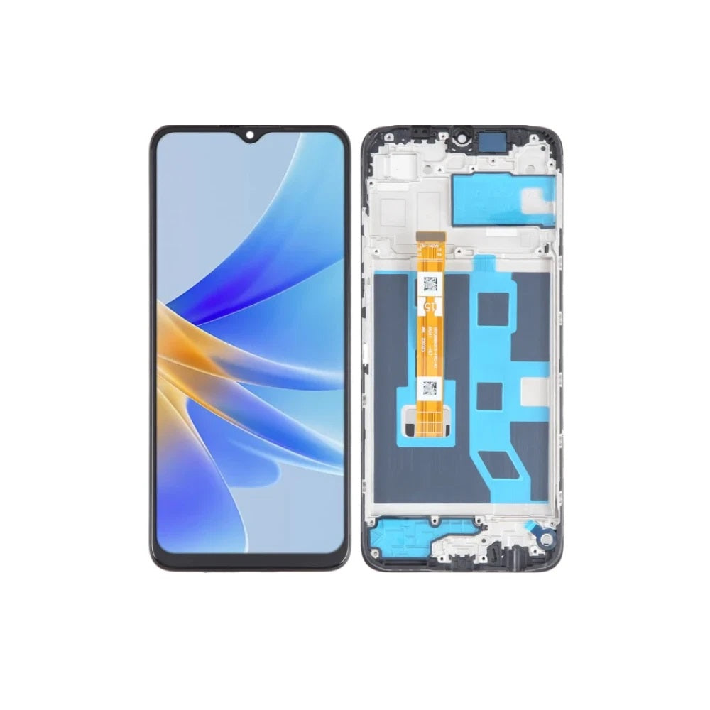 Oppo A17 Replacement LCD Display Touch Screen Digitizer Assembly with Frame