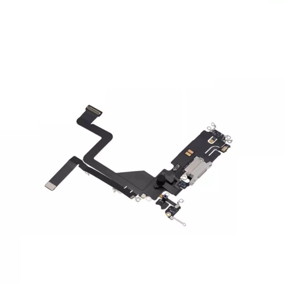 iPhone 14 Pro White Charging Port Flex Microphone Original With IC