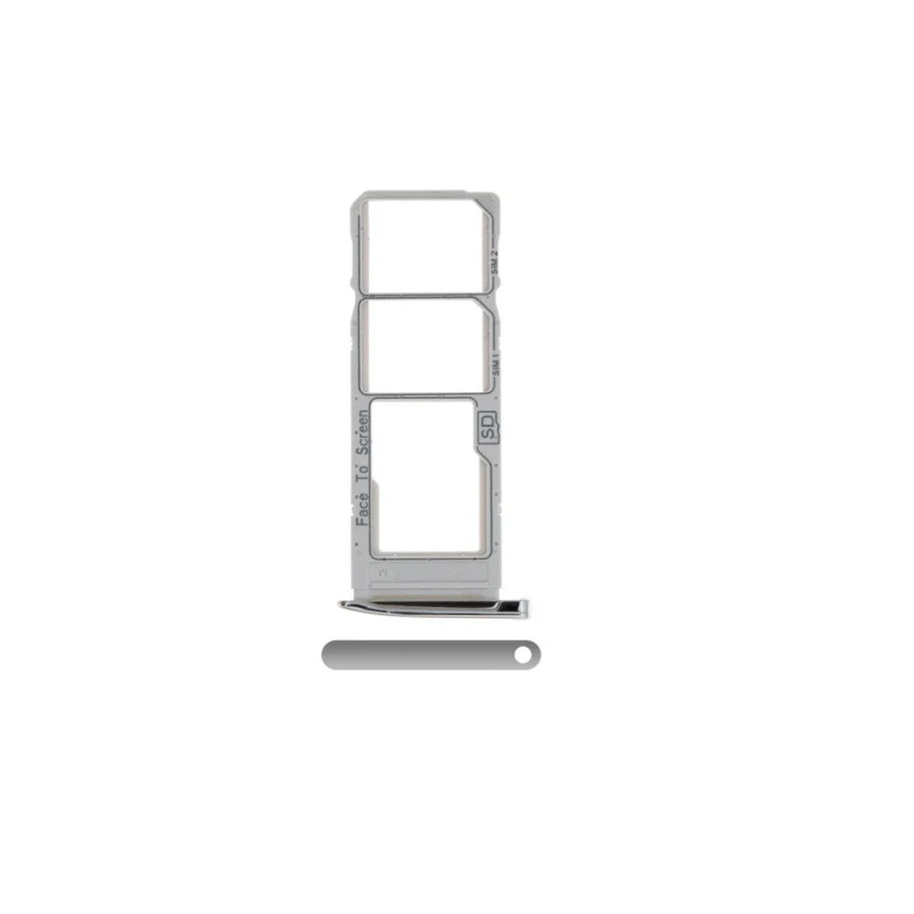 For Motorola Moto G7 Replacement Dual Sim Card Tray (Silver) E-Tech61