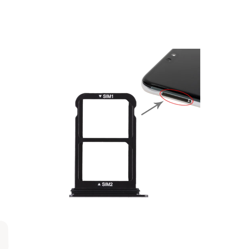 For Huawei P20 Pro Replacement Dual SIM Card Tray Holder (Black) E-Tech61