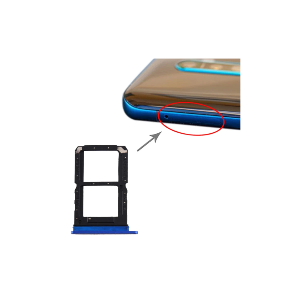 OPPO Reno Ace Dual SIM Card Tray Replacement – Blue | E-Tech61