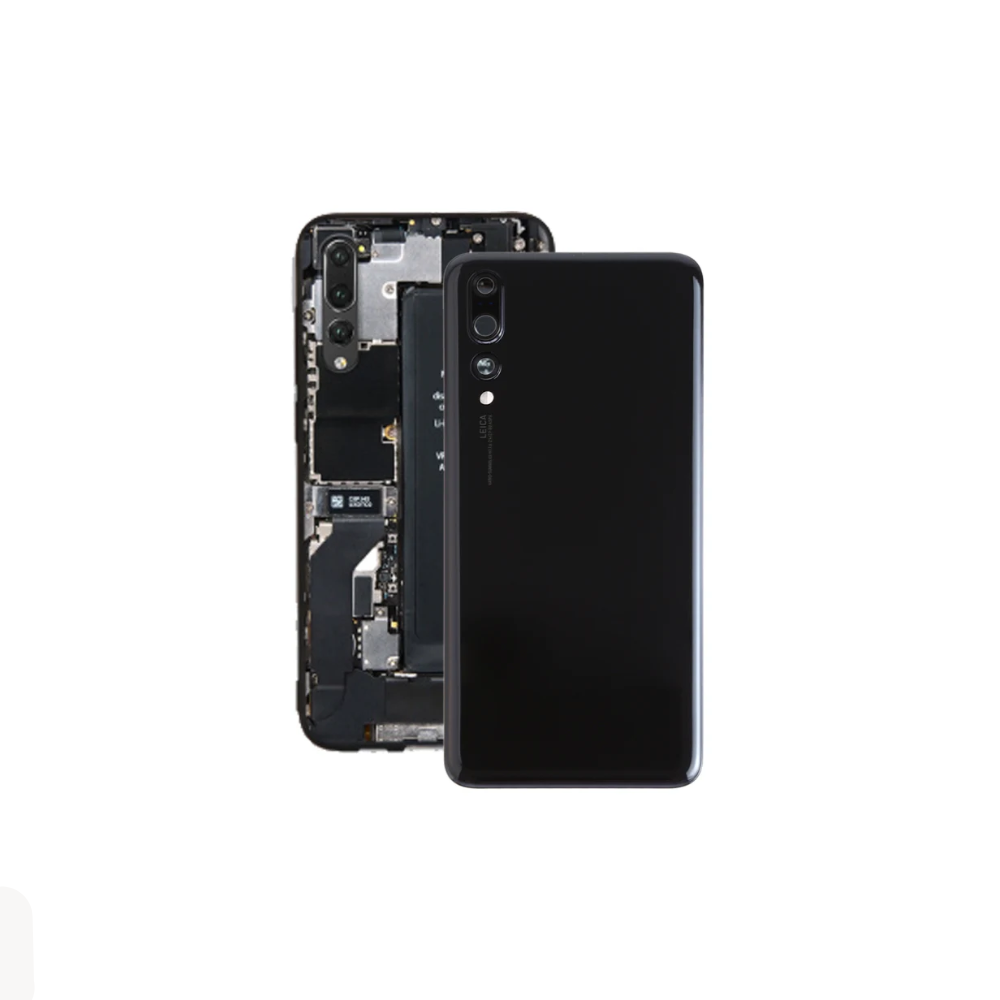 For Huawei P20 Pro Replacement Rear Battery Cover Inc Lens with Adhesive (Black) E-Tech61