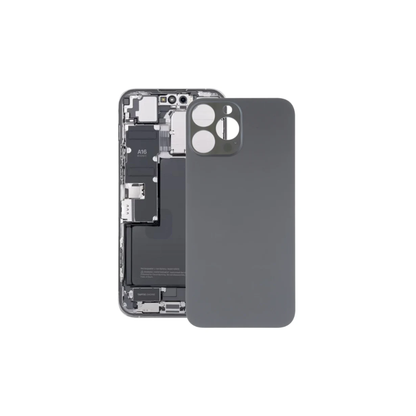 For iPhone 14 Pro Max Replacement Back Glass (Space Black) E-Tech61