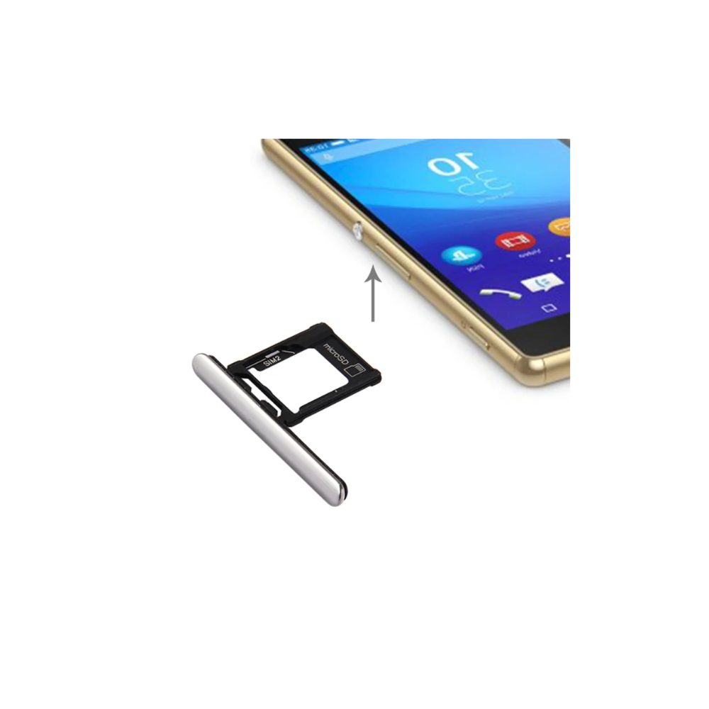 For Sony Xperia XZ Premium Replacement Memory Card Holder (Chrome) E-Tech61
