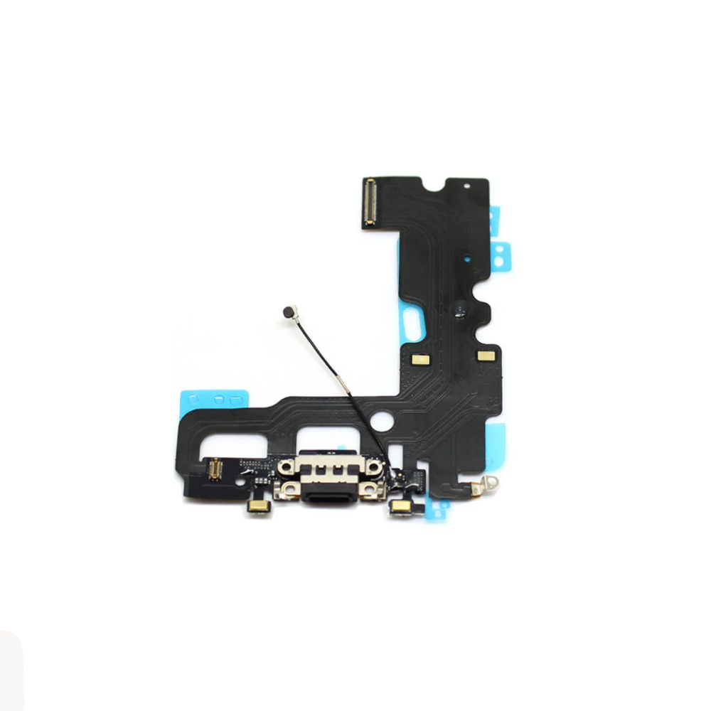 For Apple iPhone 7 Replacement Charging Port, Antenna & Microphone Flex - Black (AM) E-Tech61