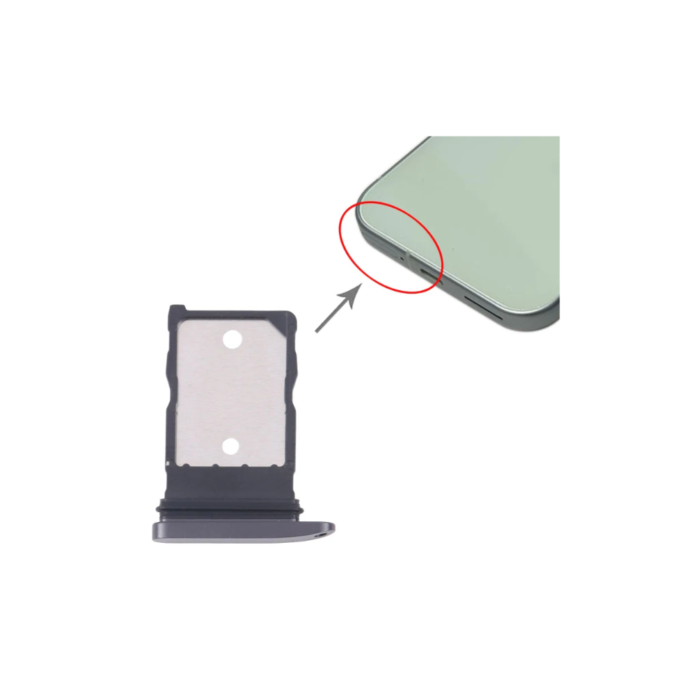 Google Pixel 9 Black SIM Card Tray Replacement | SIM Holder Slot