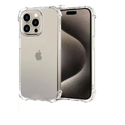 For iPhone 16, 15, 14 Pro Max, Plus, 13, 12, 11, 7, 8 Clear Shockproof Phone Case