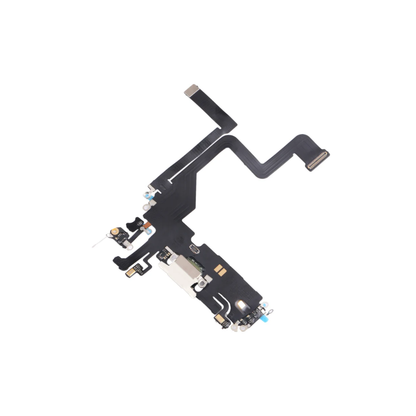 iPhone 14 Pro White Charging Port Flex Microphone Original With IC