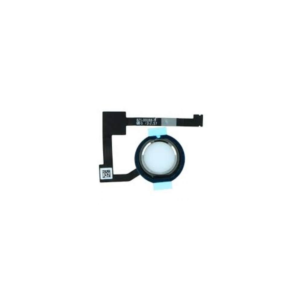 For Apple iPad Air 2 / Mini 4 & 5 / Pro 12.9 Replacement Home Button Flex (White/Silver) E-Tech61