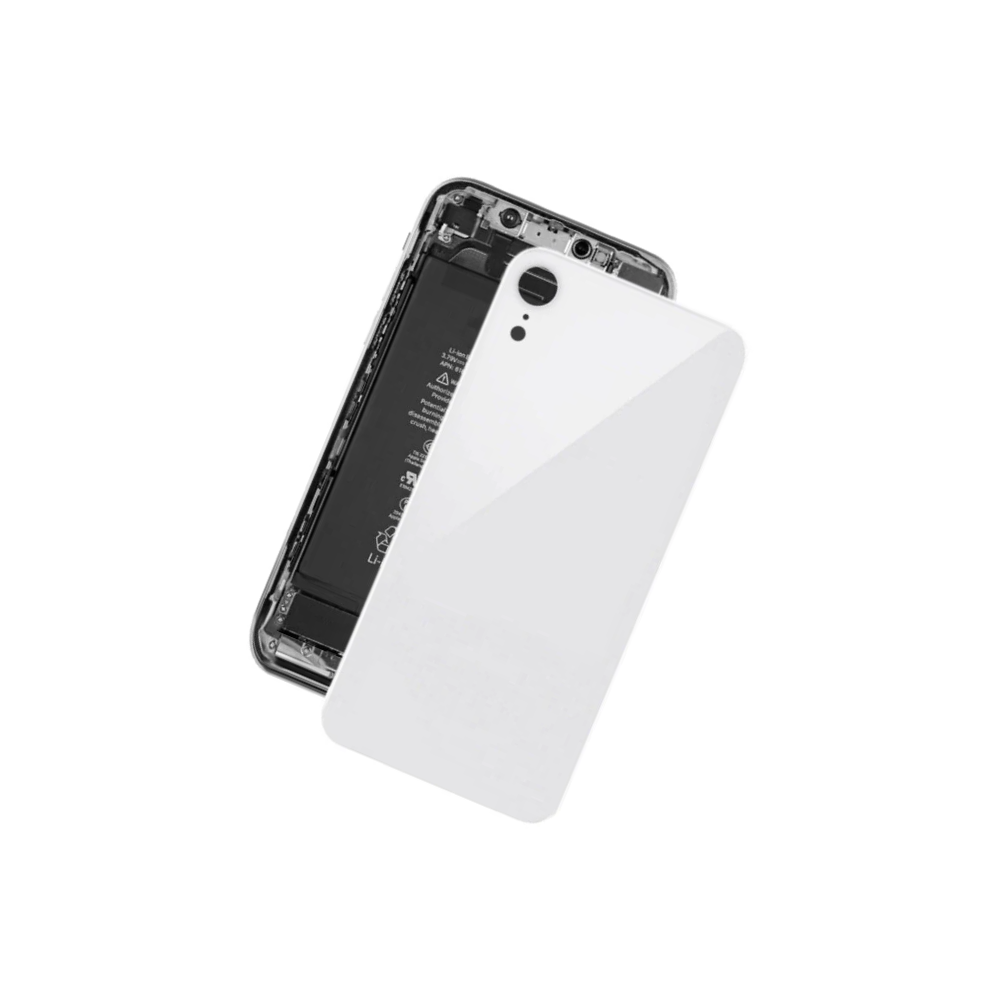 iPhone XR Back Glass Cover Replacement (White) with Adhesive | E-Tech61