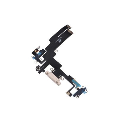 For iPhone 14 White Charging Port Flex Microphone Original with IC