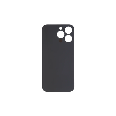 iPhone 14 Pro Space Black back glass replacement panel, alternate angle